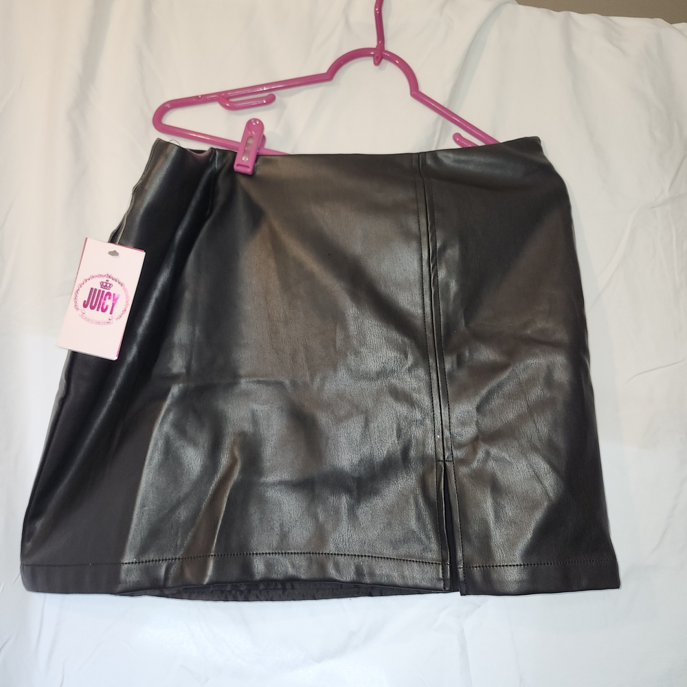 Juicy Leather Like Mini Skirt